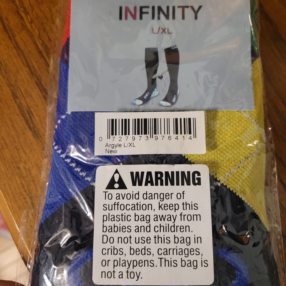 NFINITY Men's Argyle Socks - Blue, Yellow, Black